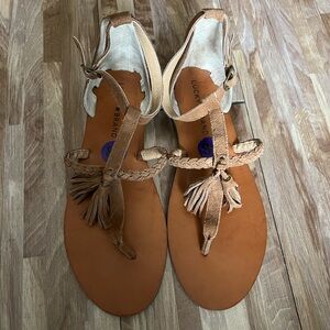 Lucky Brand Brown Braided Sandals
